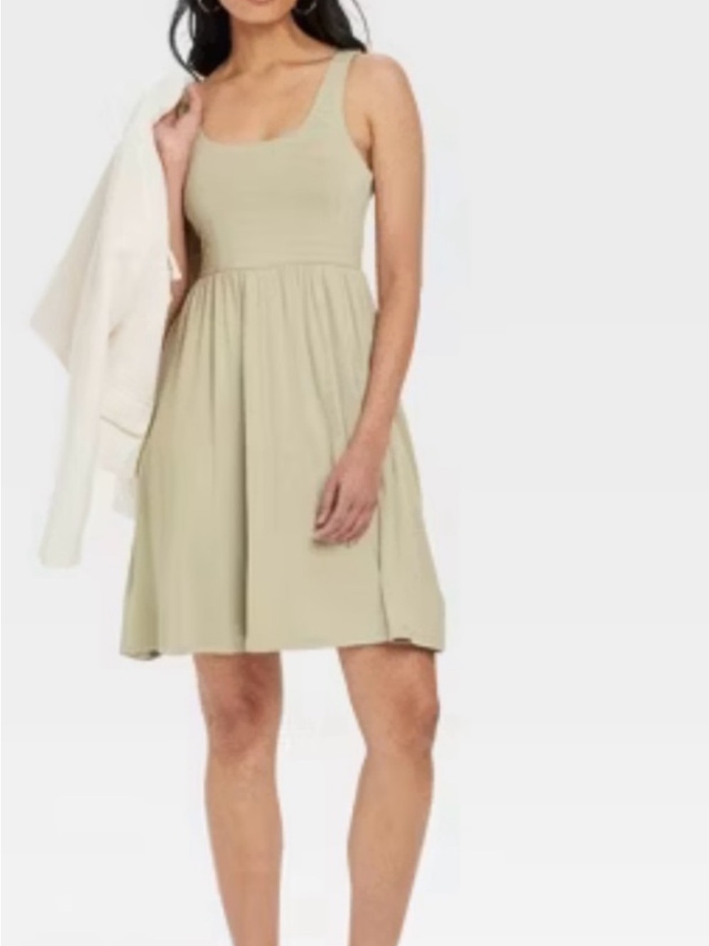 a new day Light Sage Green Sleeveless Midi Dress